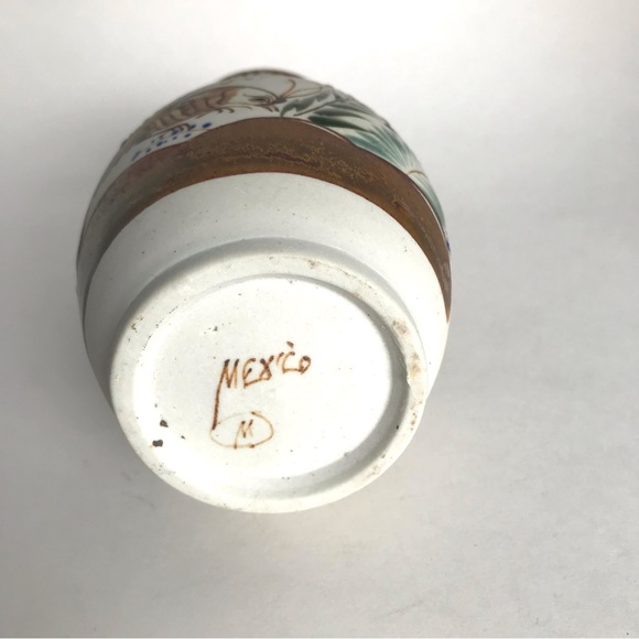 Vintage Mexican Folk Art Sandstone Quail Pottery Vase Unique - Picture 6 of 10